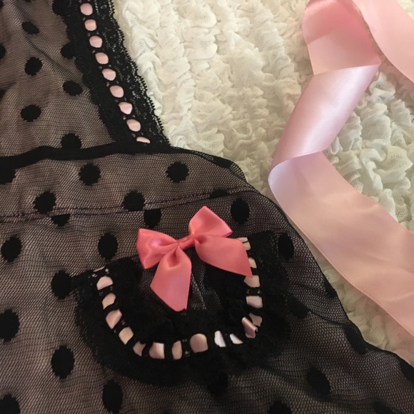 VS Sexy Little Things Pink & Black Babydoll - Picture 6 of 9